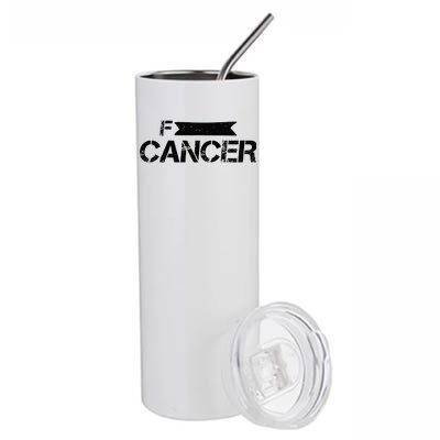 F Cancer Simple Logo Stainless Steel Tumbler