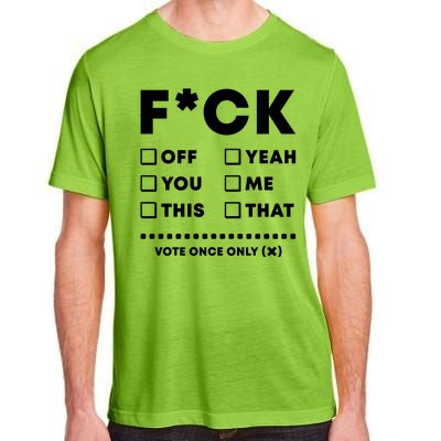 F Check Box Funny Sarcastic  Adult ChromaSoft Performance T-Shirt