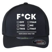 F Check Box Funny Sarcastic  Flexfit Unipanel Trucker Cap