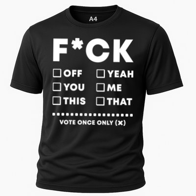 F Check Box Funny Sarcastic  Performance Shirt