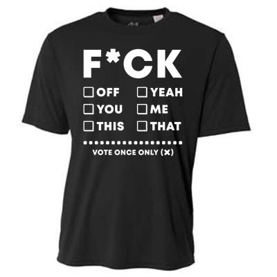 F Check Box Funny Sarcastic  Cooling Performance Crew T-Shirt