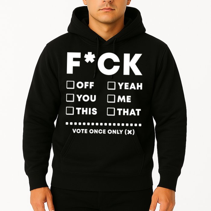 F Check Box Funny Sarcastic  Hoodie
