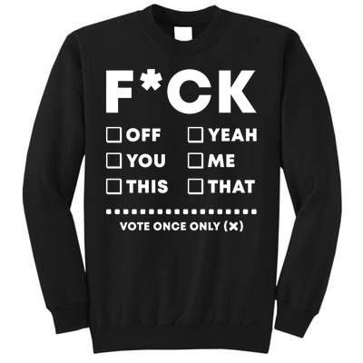 F Check Box Funny Sarcastic  Sweatshirt