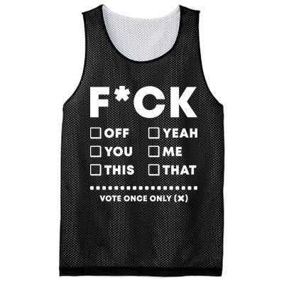 F Check Box Funny Sarcastic  Mesh Reversible Basketball Jersey Tank