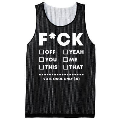 F Check Box Funny Sarcastic  Mesh Reversible Basketball Jersey Tank