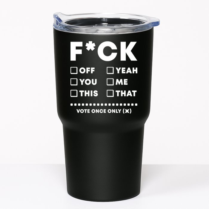 F Check Box Funny Sarcastic  Tumbler