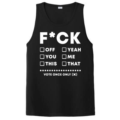 F Check Box Funny Sarcastic  PosiCharge Competitor Tank