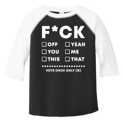 F Check Box Funny Sarcastic  Toddler Fine Jersey T-Shirt