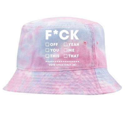 F Check Box Funny Sarcastic  Tie-Dyed Bucket Hat