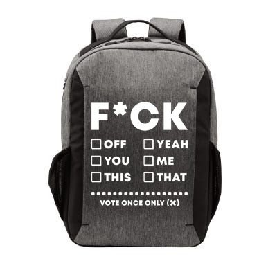 F Check Box Funny Sarcastic  Vector Backpack