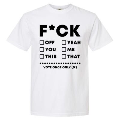 F Check Box Funny Sarcastic  Garment-Dyed Heavyweight T-Shirt