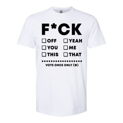 F Check Box Funny Sarcastic  Softstyle CVC T-Shirt