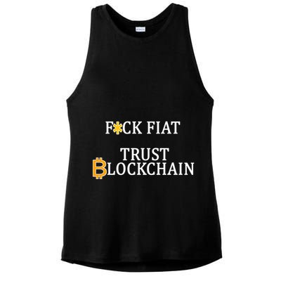 F CK Flat Trust Blockchain Ladies PosiCharge Tri-Blend Wicking Tank