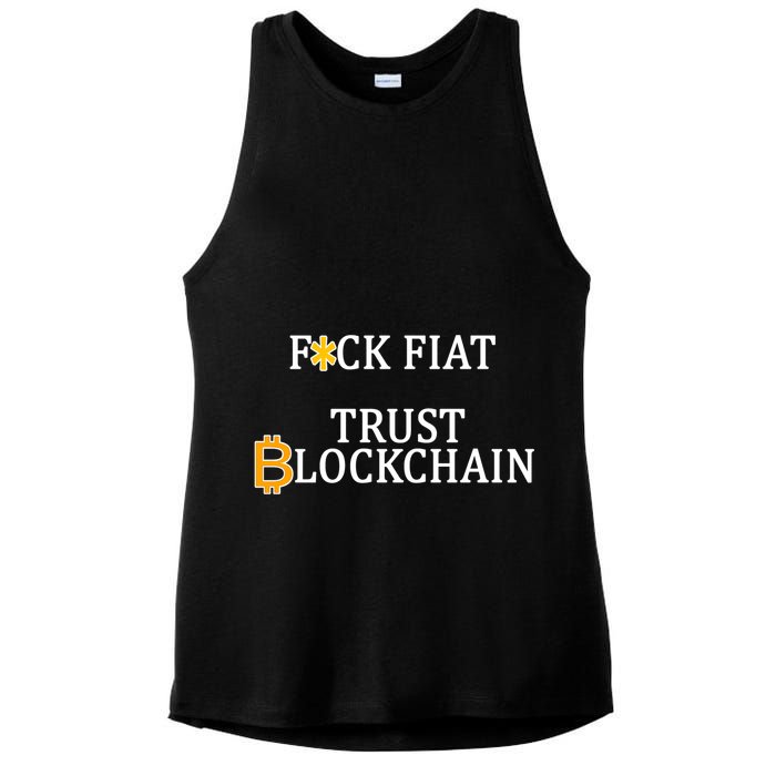 F CK Flat Trust Blockchain Ladies PosiCharge Tri-Blend Wicking Tank