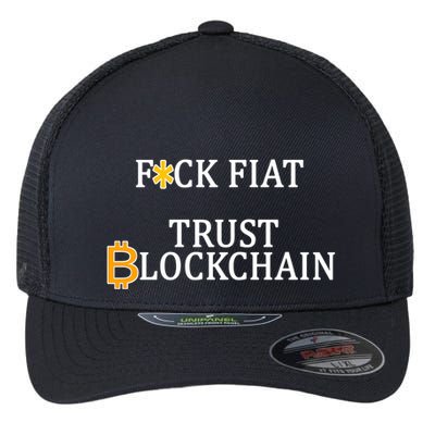F CK Flat Trust Blockchain Flexfit Unipanel Trucker Cap