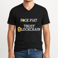 F CK Flat Trust Blockchain V-Neck T-Shirt
