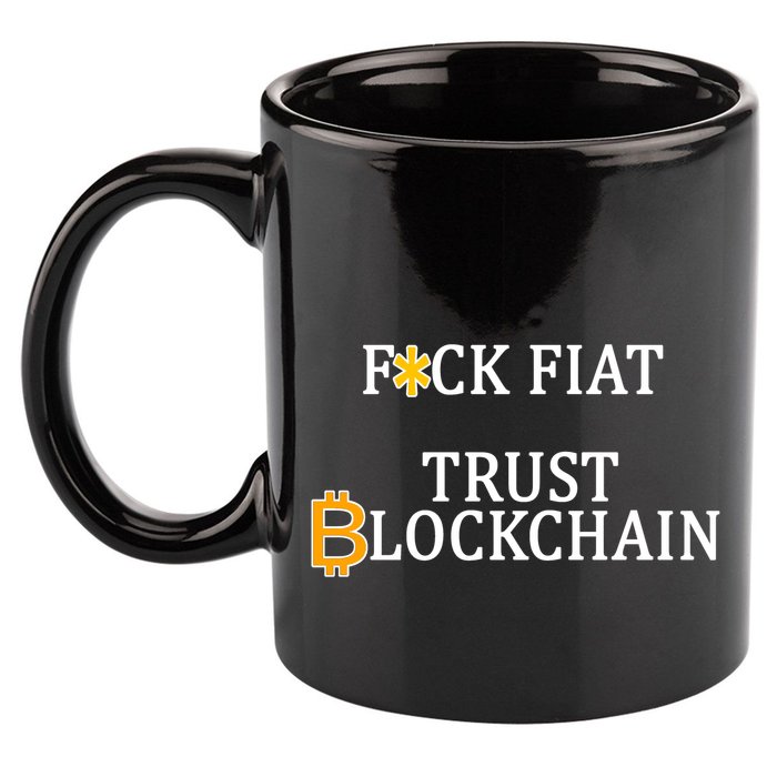 F CK Flat Trust Blockchain 11oz C Handle Ceramic Mug