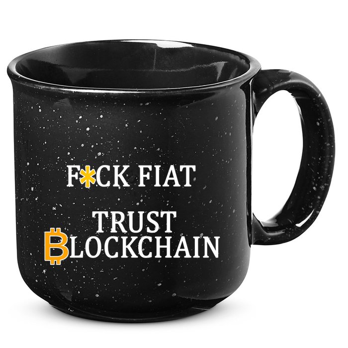 F CK Flat Trust Blockchain 15oz Campfire Ceramic Mug