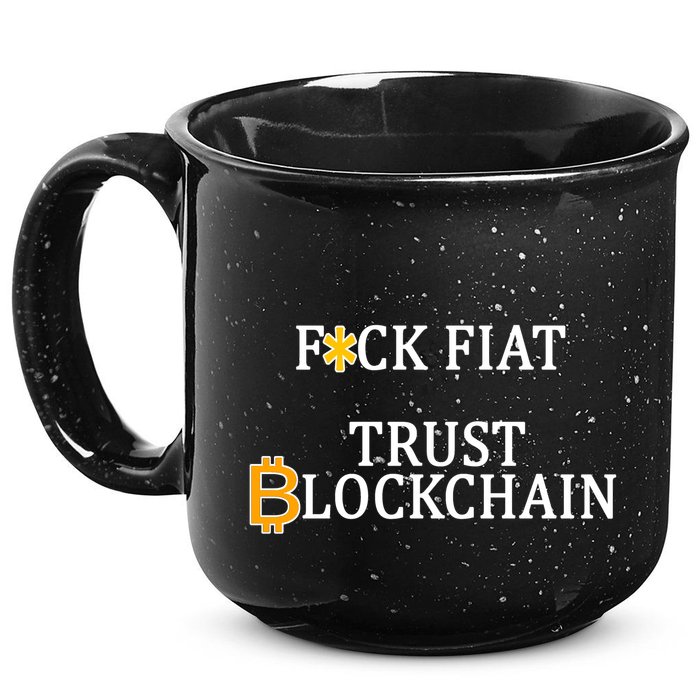 F CK Flat Trust Blockchain 15oz Campfire Ceramic Mug