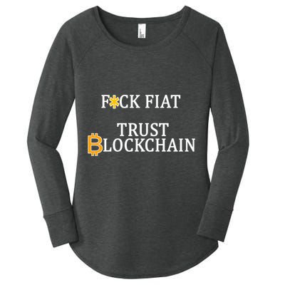 F CK Flat Trust Blockchain Women's Perfect Tri Tunic Long Sleeve Shirt