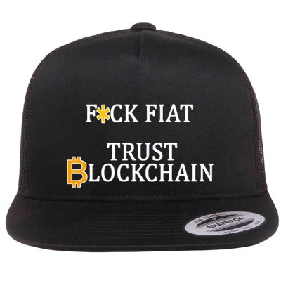 F CK Flat Trust Blockchain Flat Bill Trucker Hat