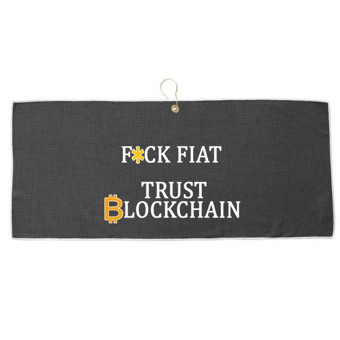 F CK Flat Trust Blockchain Large Microfiber Waffle Golf Towel