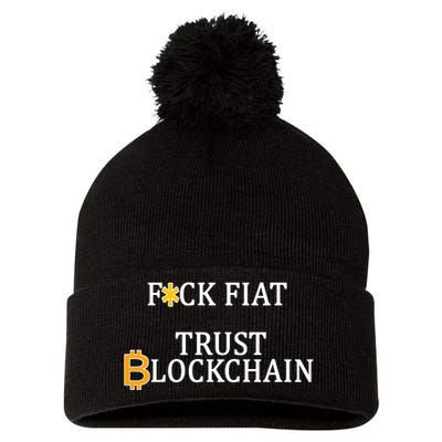 F CK Flat Trust Blockchain Pom Pom 12in Knit Beanie