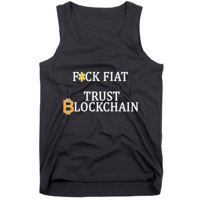 F CK Flat Trust Blockchain Tank Top