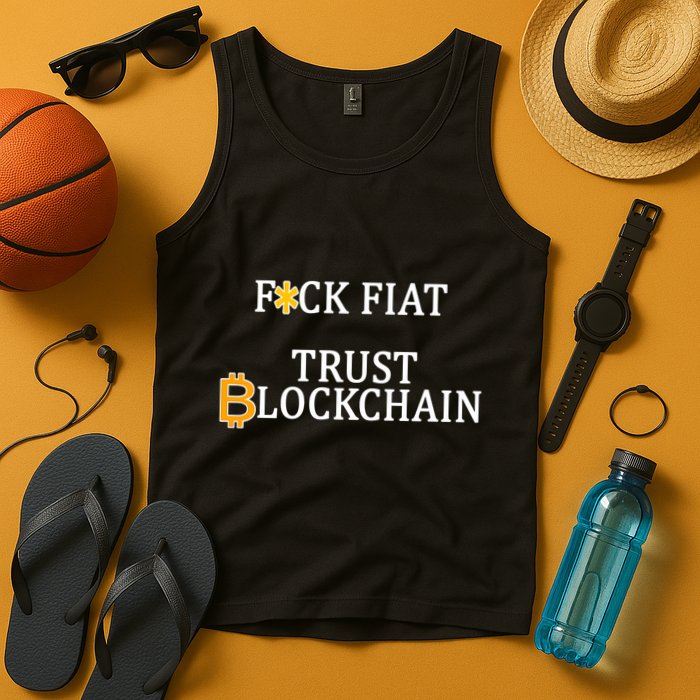 F CK Flat Trust Blockchain Tank Top