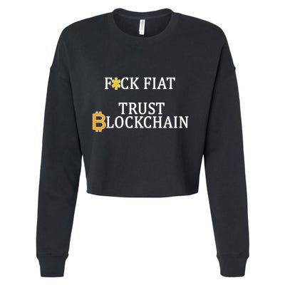 F CK Flat Trust Blockchain Cropped Pullover Crew
