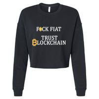 F CK Flat Trust Blockchain Cropped Pullover Crew