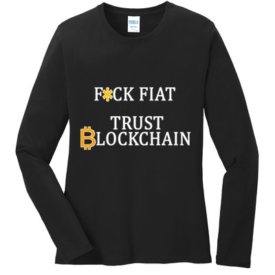 F CK Flat Trust Blockchain Ladies Long Sleeve Shirt