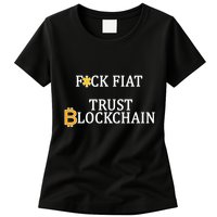 F CK Flat Trust Blockchain Womens T-Shirt