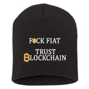 F CK Flat Trust Blockchain Short Acrylic Beanie