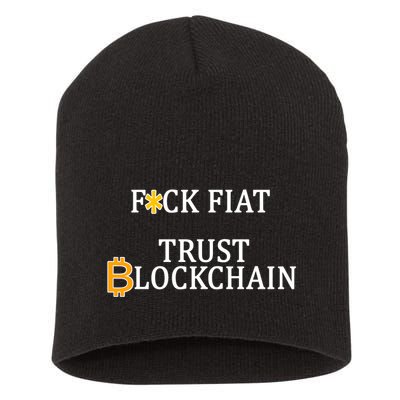 F CK Flat Trust Blockchain Short Acrylic Beanie
