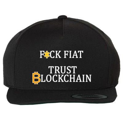 F CK Flat Trust Blockchain Wool Snapback Cap