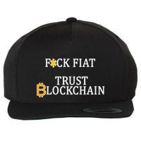 F CK Flat Trust Blockchain Wool Snapback Cap