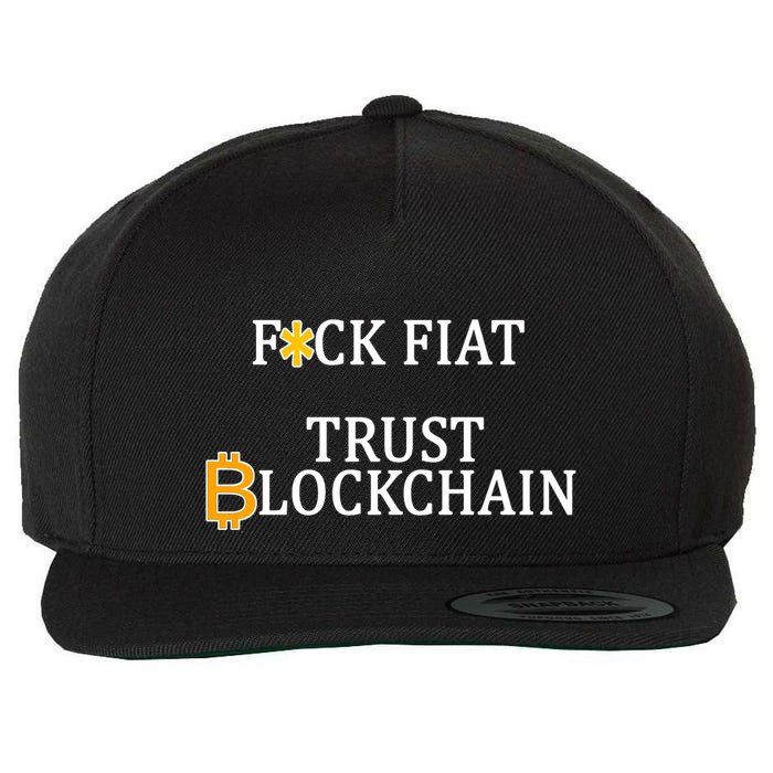 F CK Flat Trust Blockchain Wool Snapback Cap