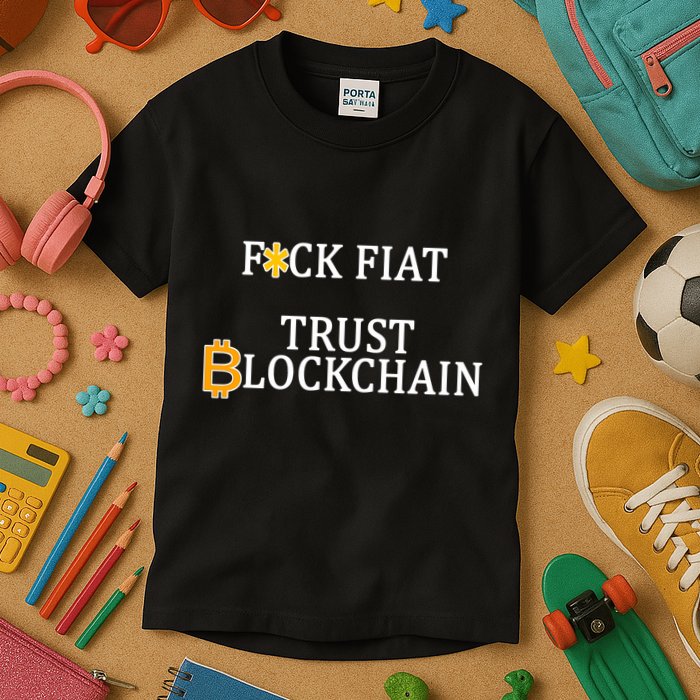 F CK Flat Trust Blockchain Kids T-Shirt