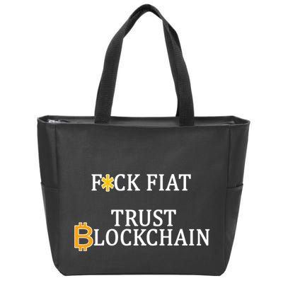 F CK Flat Trust Blockchain Zip Tote Bag
