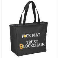 F CK Flat Trust Blockchain Zip Tote Bag
