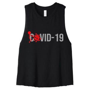 F COVID-19 Women's Racerback Cropped Tank