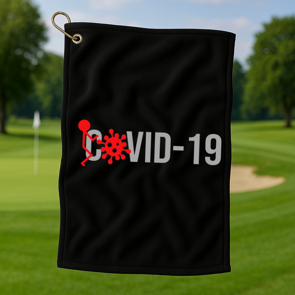 F COVID-19 Golf Towel