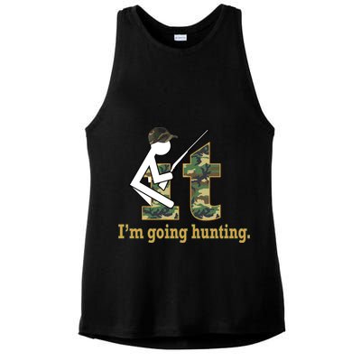 F It Im Going Hunting Ladies PosiCharge Tri-Blend Wicking Tank