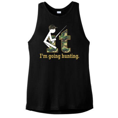 F It Im Going Hunting Ladies PosiCharge Tri-Blend Wicking Tank