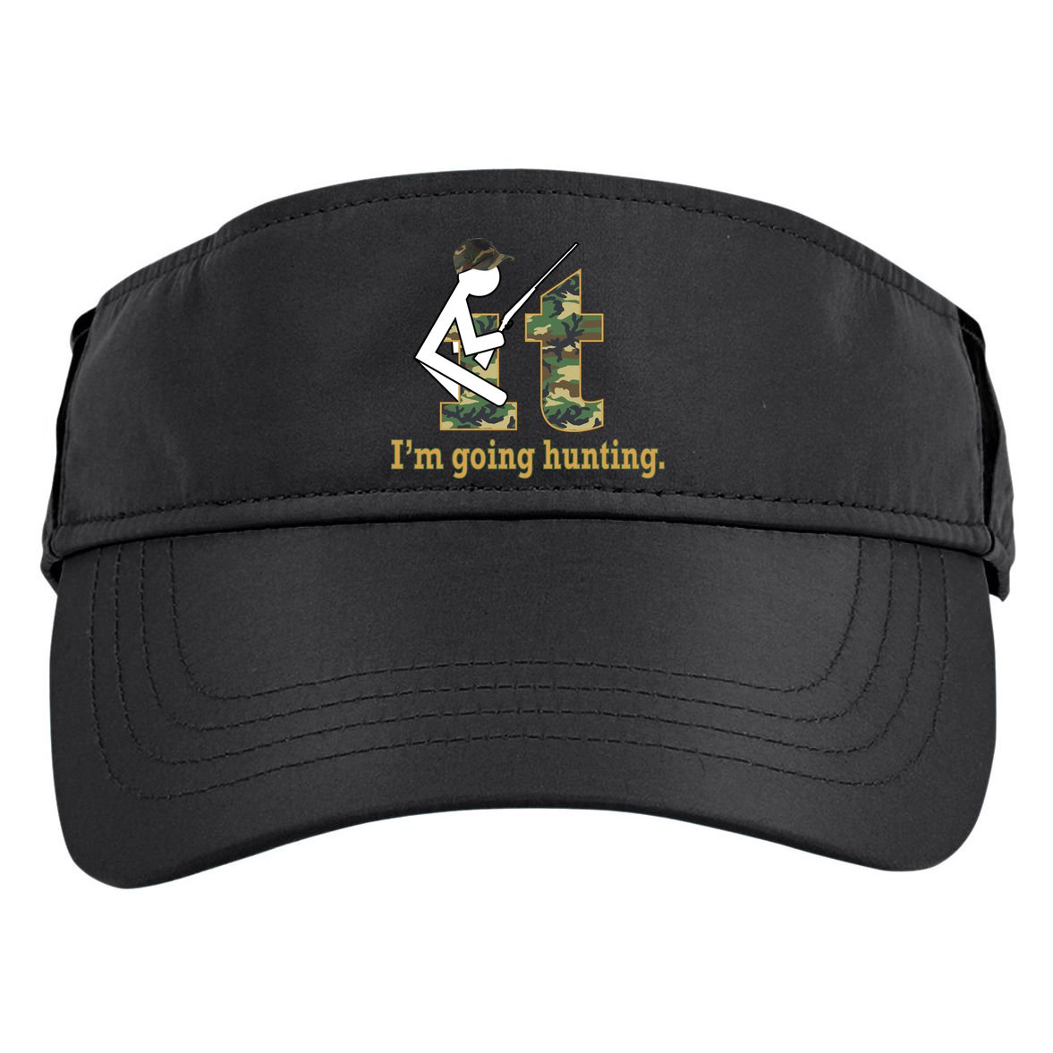 F It Im Going Hunting Adult Drive Performance Visor