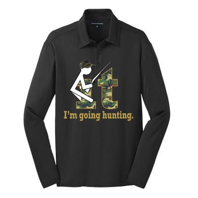 F It Im Going Hunting Silk Touch Performance Long Sleeve Polo