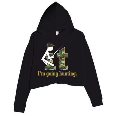 F It Im Going Hunting Crop Fleece Hoodie