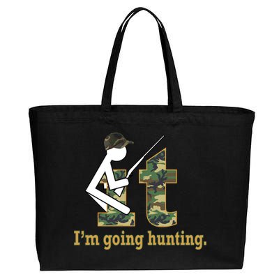 F It Im Going Hunting Cotton Canvas Jumbo Tote