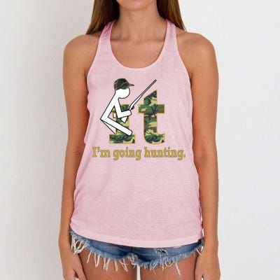 F It Im Going Hunting Women's Knotted Racerback Tank